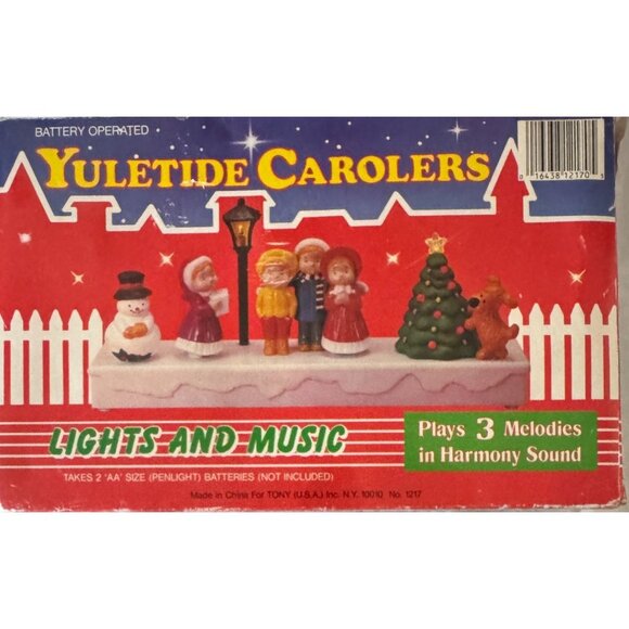 Kmart Christmas Carolers Lights Music Musical 8 Lights Battery Operated Vintage - Picture 2 of 4